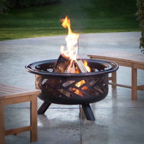Red Ember Red Ember Aspen Bronze Fire Pit with Grill Grate and Cover Steel