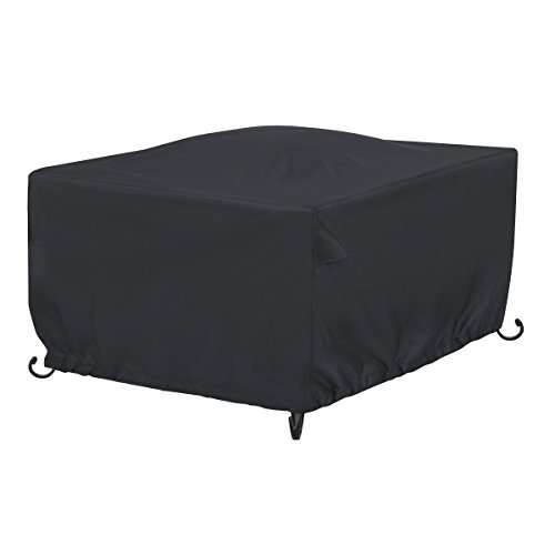 AmazonBasics Outdoor Square Patio Fire Pit or Table Cover 42 Inch Black