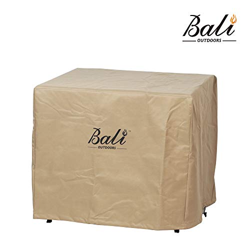BALI OUTDOORS 30 Inch Square Patio Fire Pit Table Cover Heavy Duty Waterproof and Weather Resistant Oxford Fabric Cover Brown