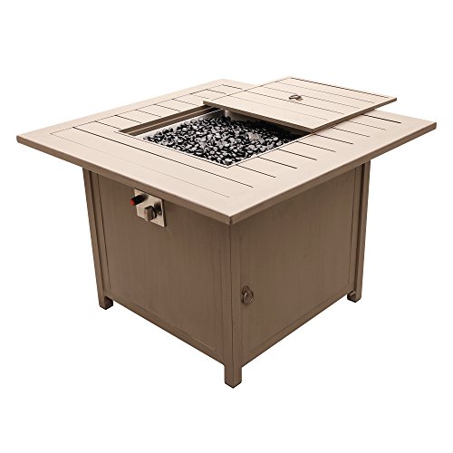 Marativa 36 Inch Square Chat High Gas Firepit Table-Best Patio Furniture