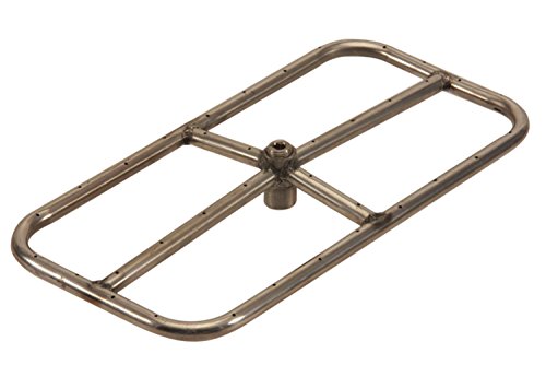 HPC Rectanguler Propane Gas Fire Pit Burner 18x9-Inch