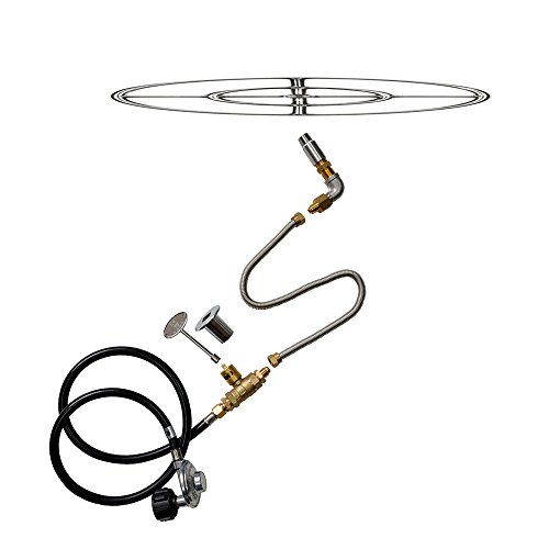 Stanbroil LP Propane Gas Fire Pit Stainless Steel Burner Ring Installation Kit 12-inch