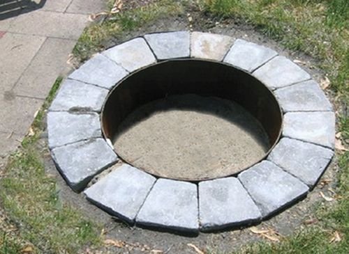 36 Dia x 14 High Round Carbon Steel Fire Ring Fire Pit Insert Liner