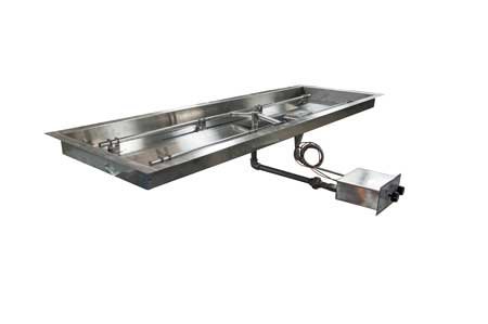 FPPK56X16-HLP 56X16in Rectangular Bowl Pan Manual SparkFlame Sensing Firepit Insert for LP