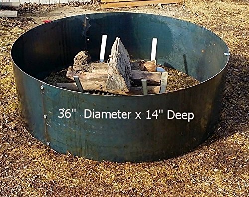 Steel Metal Fire Pit Ring Liner Insert 36 x 14