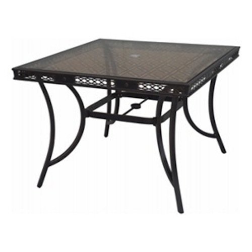 Agio International Co Inc Alq55810k01 Cambridge Collection 40 SQ Cast Aluminum Chat Table With Firepit