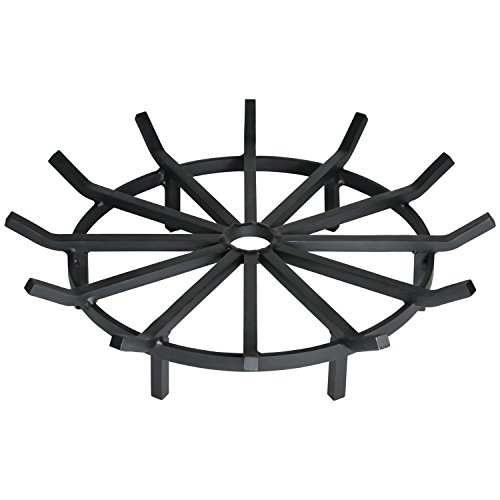 Heritage Products Super Heavy Duty Wagon Wheel Firewood Grate For Fire Pit 28 Inch Diameter