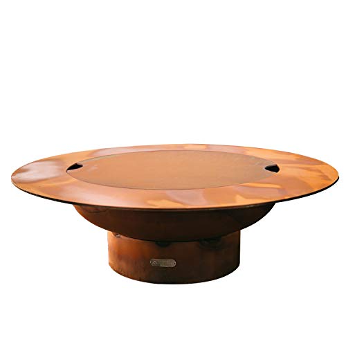 Fire Pit Art Magnum Fire Pit with Lid Match Light Natural Gas