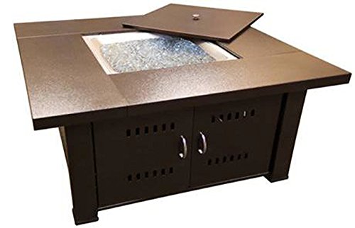 Phat Tommy Fire Pit with Lid in Hammered Bronze Finish - for Backyard Garden and Patio Deck