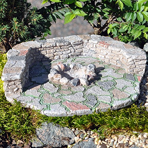 Miniature Fairy Garden Outdoor Stone Fire Pit Pad