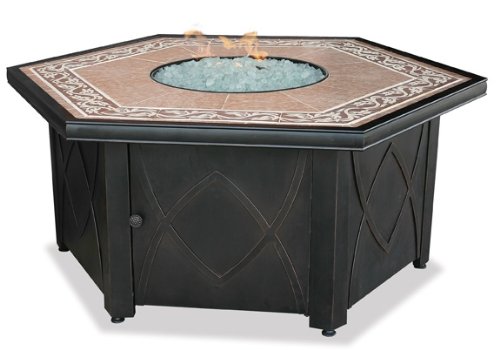 Endless Summer Gad1380sp Lp Gas Outdoor Firebowl With Decorative Tile Mantel