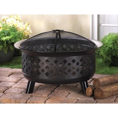 Home Patio Fire Pit w Cover Propane Outdoor Garden Backyard Table Accessories Ring Grill Screen Tool Gas Wood Burning Pits