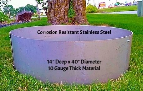 Stainless Steel Fire Pit Ring Protection Insert Liner 40"od