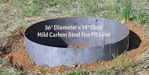 Steel Fire Pit Liner-insert Campfire Ring- 36&quot Diameter X 14&quot Deep