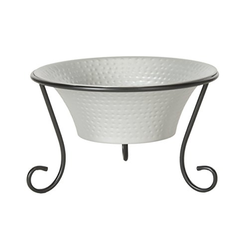 Safavieh Outdoor Collection Aruba Fire Pit Silver and Black