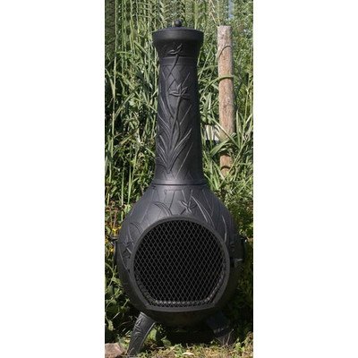 Aluminum Natural Gas  Propane Chiminea Finish Charcoal