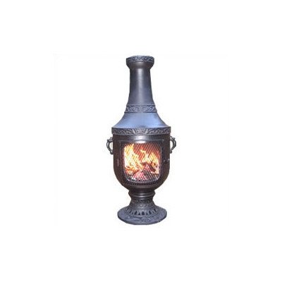 Aluminum Natural Gas  Propane Chiminea Finish Charcoal