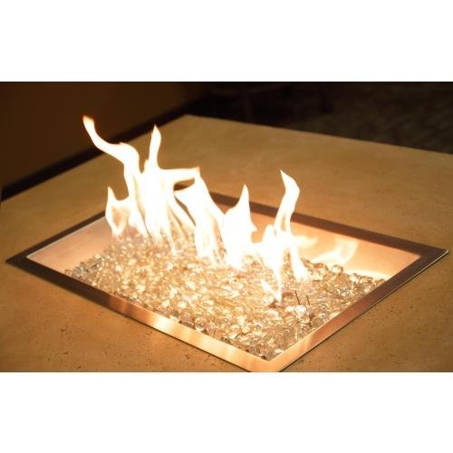 Outdoor Greatroom Company D.i.y. 12" X 24" Rectangular Crystal Fire Pit Burner