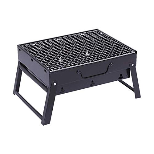 JIACTOP Home Outdoor Fire Pit Square Metal Firepit Backyard Patio Garden Stove Wood Burning BBQ Fire Pit Size  43CM