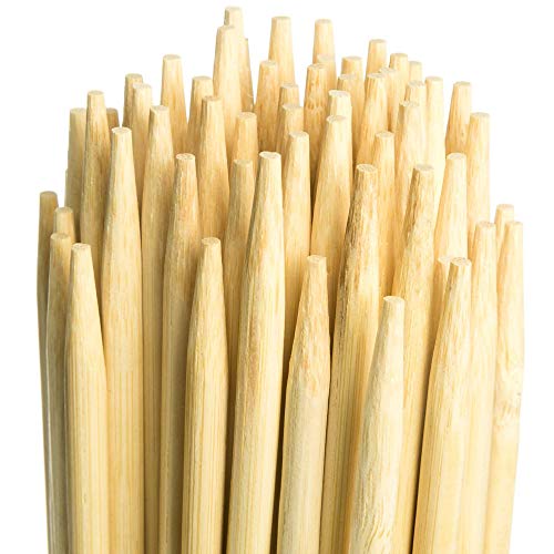 Marshmallow Smores Roasting Bamboo Sticks 110-Pack Extra Long Safe For Kids Design-36 Inch Long 5mm Thick Wooden Disposable Biodegradable Skewers Outdoor BBQFirepit Hot Dogs Kebab