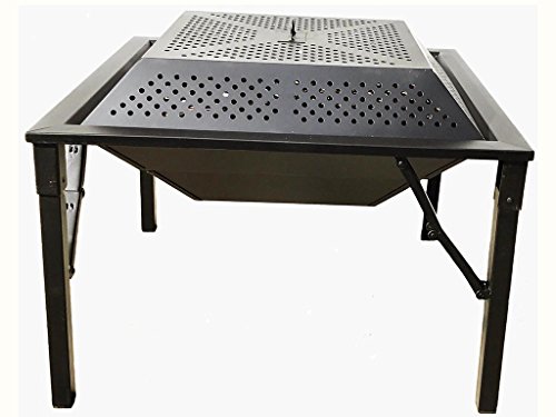 Zynuo OD Foldable Portable WoodCharcoal Outdoor Camping Tailgate Picnic Iron BBQ Fire Pit