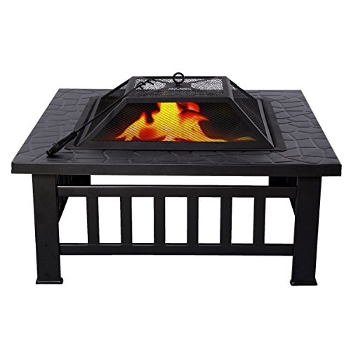 choice Square Metal 32 Outdoor Stove BBQ Fire Pit Products