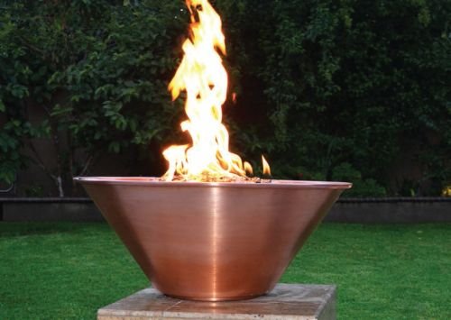 24&quot Copper Round Fire Bowl