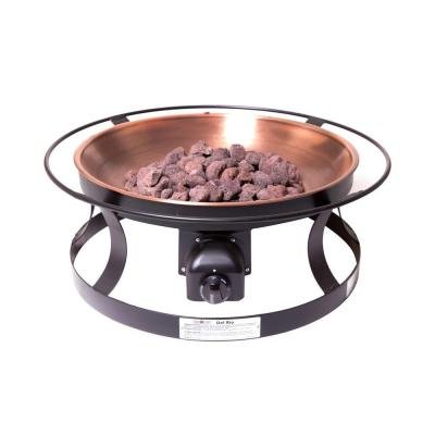 Fire Pit Del Rio Propane Gas Powered Features Four Extendable Roasting Sticks And Copper Bowl Finish Great For