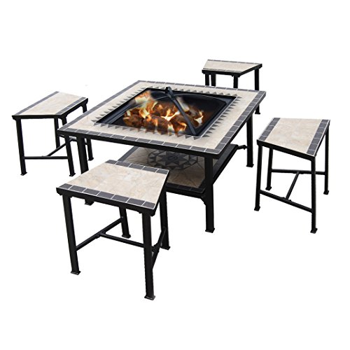 Serengeti Sunrise 5 Piece Fire Pit Seating Group