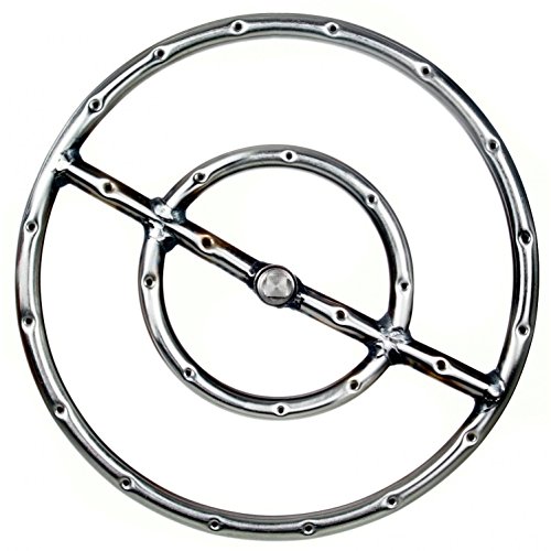 Alpine Flame 12-inch Stainless Round Double Natural Gas Fire Pit Ring Burner