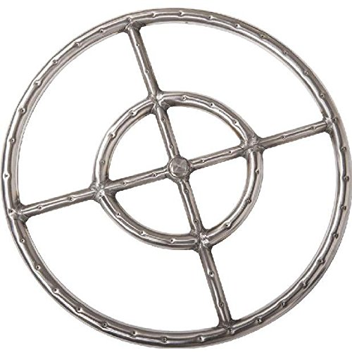 Alpine Flame 15-inch 304 Stainless Round Double Natural Gas Fire Pit Ring Burner