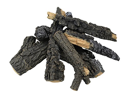 24&quot Charred Campfire Gas Fire Pit Log Set