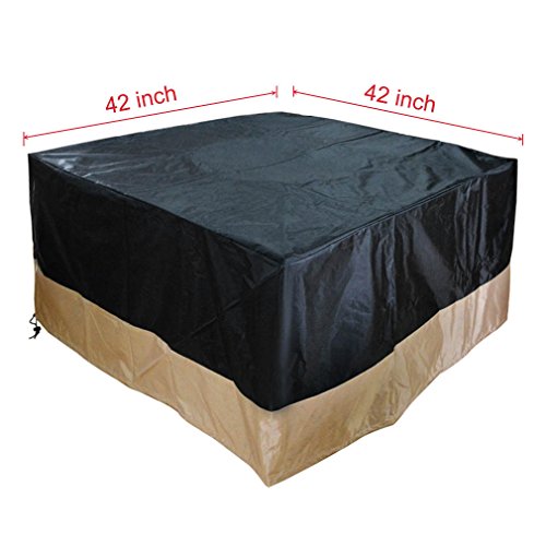 Stanbroil Square Fire Pit Table Cover Black 42-Inch