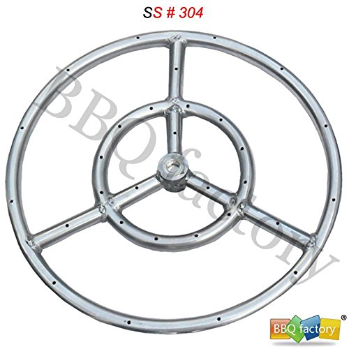 Bbq Factory Stainless Steel Fire Pit Burner Ring 24-inch Dia Ss 304
