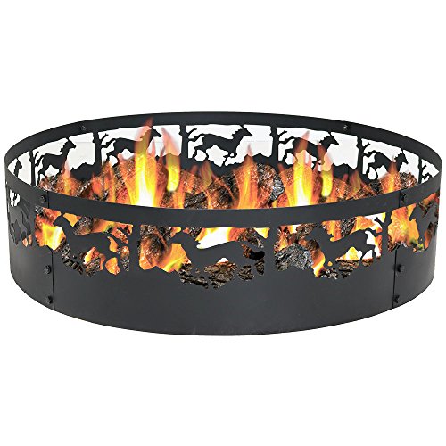 Sunnydaze Running Horse Campfire Ring 36 Inch Diameter