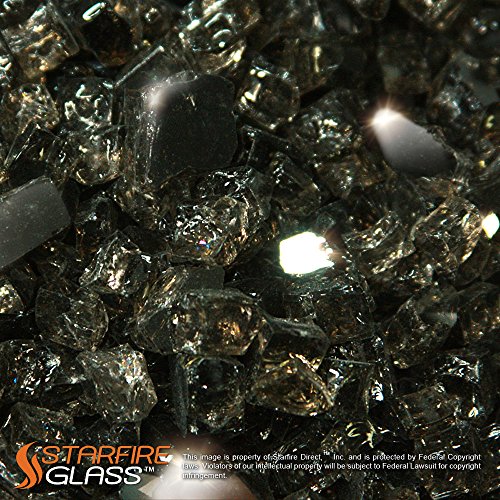 Starfire Glass&reg 10-pound Fire Glass With Fireplace Glass And Fire Pit Glass 12-inchbronze reflective Supreme