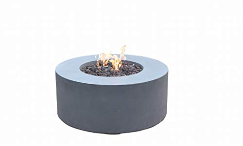 MODENO 339 Fire Pit Table Natural Gas Outdoor Patio Furniture Concrete Venice Fire Table with Stainless Steel Burner