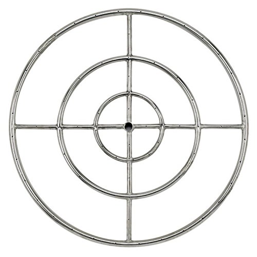 American Fireglass Stainless Steel Fire Pit Burner Ring, 30-inch