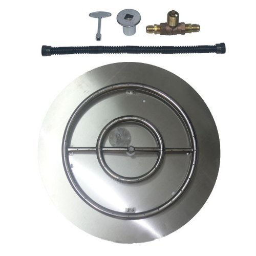 Dreffco 30" Ng Stainless Steel Burner Pan And Ring Complete Fire Pit Kit