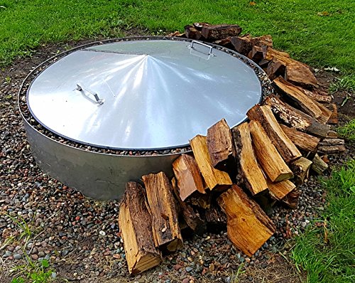 Round Metal Stainless Steel Fire Pit Cover 38-3/4" Diameter