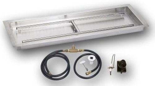 Stainless Steel Drop-in 36 Inch X 12 Fire Pit Ignition Kit -propane