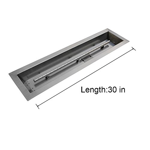 Stanbroil Stainless Steel Linear Trough Drop-in Fire Pit Pan And Burner 30 By 6-inch