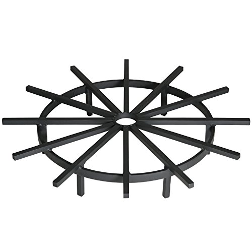 Heritage Products Heavy Duty Ships Wheel Firewood Grate For Fire Pit 32 Inch Diameter