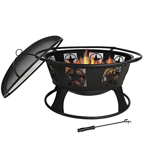 Sunnydaze 36 Inch Endless Nights Fire Pit with Spark Screen