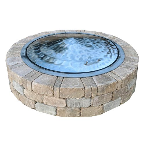 Stainless Steel Fire Pit Cover Dome Lid Swirl Finish 36 Diameter