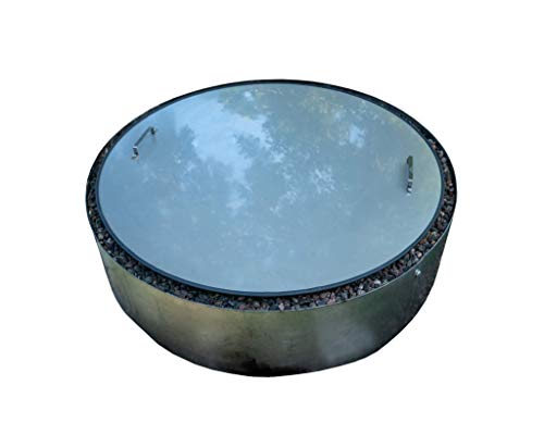Stainless Steel Flat Fire Pit Cover Lid Top 38 Diameter