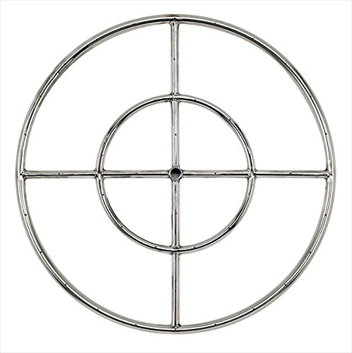 Stainless Steel Fire Pit Burner Ring 24&quot Diameter Double Burner