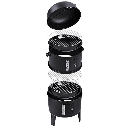 Eight24hours Patio Smoker Grill BBQ Backyard Firepit Charcoal Cooker Meat Grilling Roasting - B4