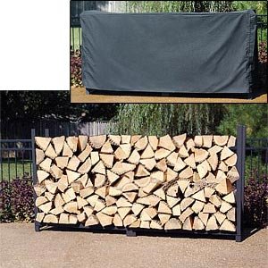 8 Firewood Storage Rack Cover Included 48 H x 96 L x 14 D Made from Steel Tubing