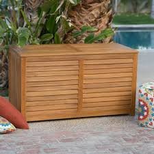 Lift-top Design Atwood Outdoor Acacia Wood Storage Deck Box Comes in Natural Finish